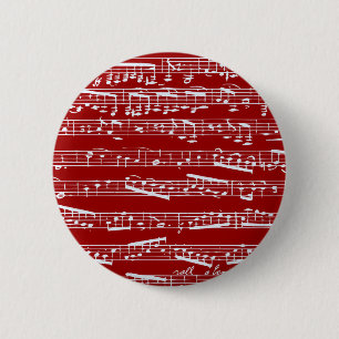 Roter Musiknoten Button