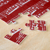 Roter Musiknoten Puzzle (Seite)