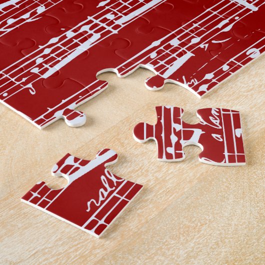 Roter Musiknoten Puzzle (Seite)