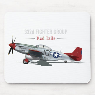 Roter Mustang des Schwanz-P-51 der Tuskegee Mousepad