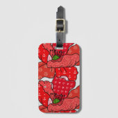 Roter Mustermohn Gepäckanhänger (Vorderseite Vertikal)