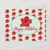 Roter Mustermohn Postkarte (Vorderseite)