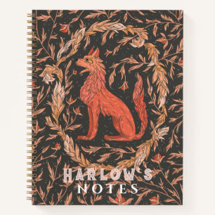 Roter mythischer Wolf/Fuchs-ähnlicher Kreatur Notizblock