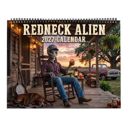 Roter-Nacken-Alien-Lustiger-2027-Kalender Kalender (Titelbild)