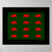 Roter Nashorn Poster (Vorne)