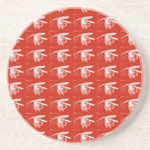 Roter Nassflieger Trout Fly Untersetzer