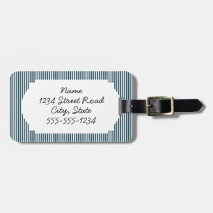 Roter nautischer Anker auf gestreiften blauen Hint Gepäckanhänger