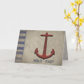 roter nautischer Anker mit blauen Streifen und Kom Karte (Gelbe Blume)