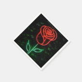 Roter Neon Light Glühende Rose Ivy Sweet 16 16. Serviette (Ecke)