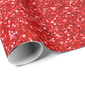 Roter NeonGlitter Geschenkpapier (Rolleneckpunkt)