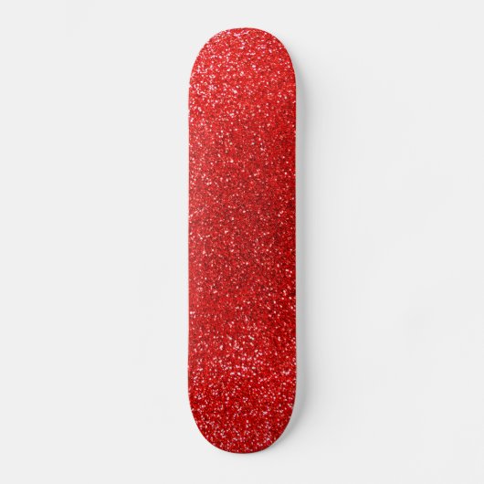 Roter NeonGlitter Skateboard (Vorderseite)