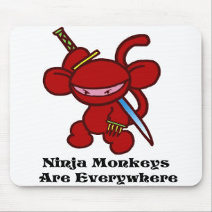Roter Ninja Greifer Mousepad