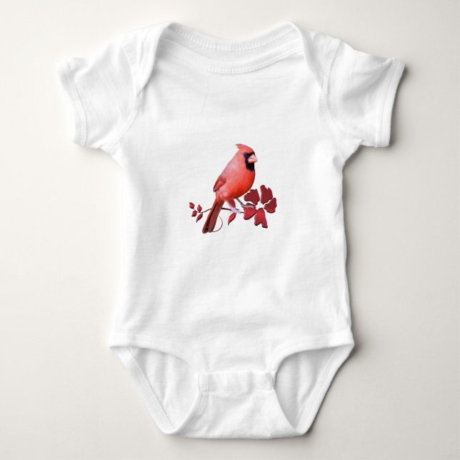 Roter NordKardinal Baby Strampler (Vorderseite)