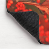 Roter Nördlicher Kardinal männlich, IL Mousepad (Ecke)
