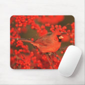 Roter Nördlicher Kardinal männlich, IL Mousepad (Mit Mouse)