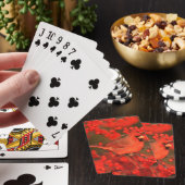Roter Nördlicher Kardinal männlich, IL Spielkarten (In Situ)