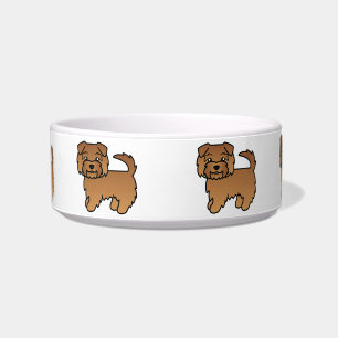 Roter Norfolk Terrier Süße Cartoon-Hunde Napf