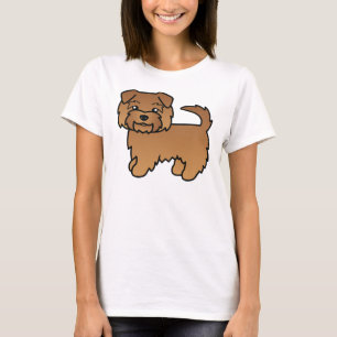 Roter Norfolk Terrier Süßer Cartoon-Hund T-Shirt