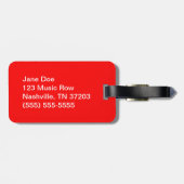 Roter Notenen-Gepäckanhänger Gepäckanhänger (Rückseite horizontal)