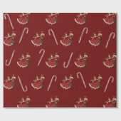 Roter Nussknacker Clara Zuckerstange Geschenkpapier (Flach)