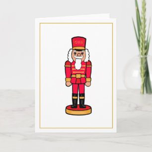 Roter Nussknacker Leere Innenseite Weihnachtskarte Karte
