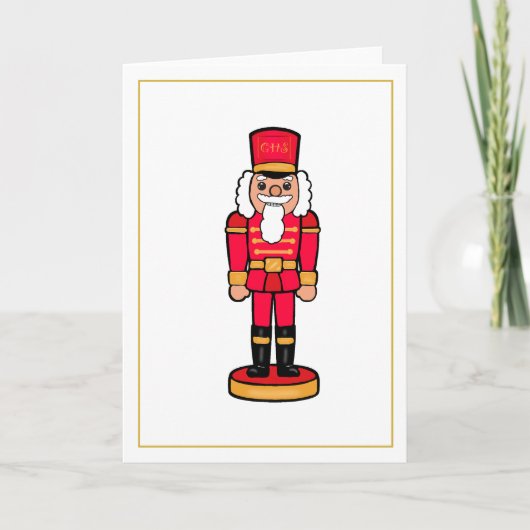 Roter Nussknacker Leere Innenseite Weihnachtskarte Karte (Vorderseite)