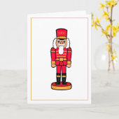 Roter Nussknacker Leere Innenseite Weihnachtskarte Karte (Gelbe Blume)