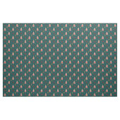 Roter Nussknacker-Mops auf grünem Gewebe Stoff (Yard (91,4 cm))