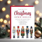 Roter Nussknacker Weihnachts-Open-House Einladung