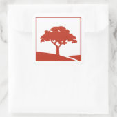 Roter Oak 3x3 Aufkleber (Tasche)