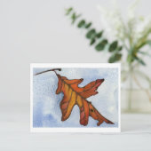 Roter Oak Leaf Postkarte (Stehend Vorderseite)