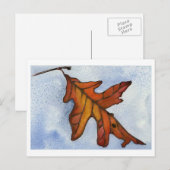 Roter Oak Leaf Postkarte (Vorne/Hinten)