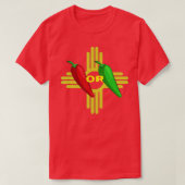 Roter oder grüner Chile Hatch New Mexico Zia 1 T-Shirt (Design vorne)