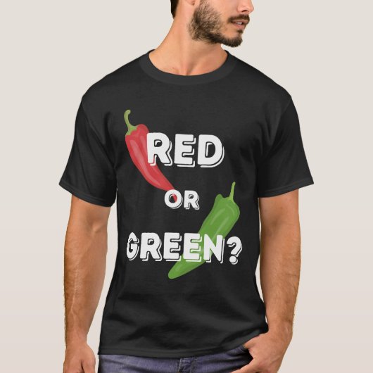 Roter oder grüner Chile New Mexico Hatch Chile T-Shirt (Vorderseite)