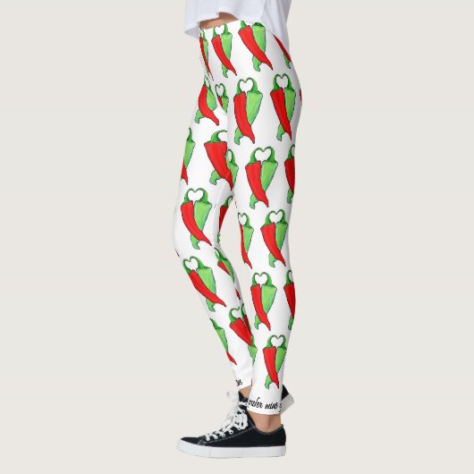 Roter oder grüner Chile personalisieren Niedliche Leggings (Links)
