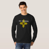 Roter oder grüner Chile Weihnachtsfest New Mexico T-Shirt (Vorne ganz)
