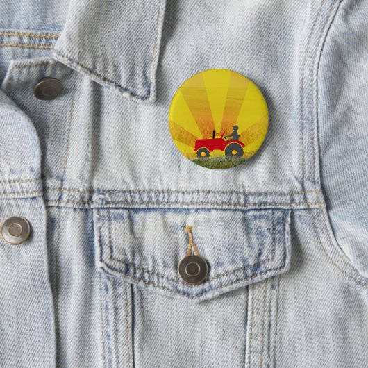 Roter oder grüner Traktor-Knopf Button (Beispiel)