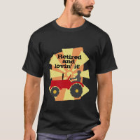 Roter oder grüner Traktor-Ruhestands-T - Shirt