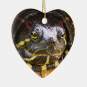 Roter ohriger Schieber-Schildkröte-Kopf Keramik Ornament (Rechts)