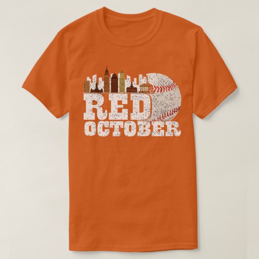 Roter Oktober Philadelphia Baseball T-Shirt (Design vorne)