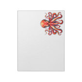 Roter Oktopus Notizblock (Rotiert)