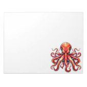 Roter Oktopus Notizblock (Vorderseite)