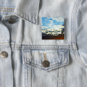 Roter orange blauer Sonnenuntergang mit Wolken Button (Beispiel)