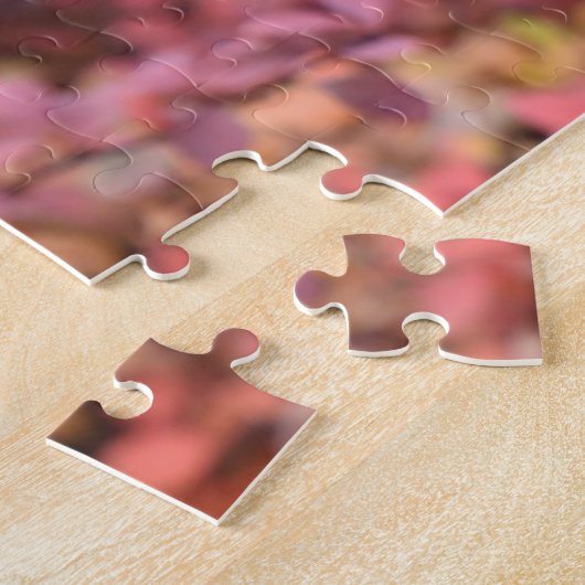 Roter Orange Fall Blätter Herbst Blätter Blätter N Puzzle (Seite)