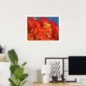 Roter Orange Gelber Herbst Blätter Kunstdrucke Bäu Poster (Heimbüro)