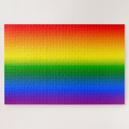 Roter Orange Gelbgrün Lila Regenbogen Ombre Puzzle