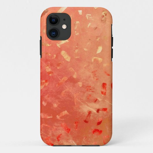 Roter Orange Gold Glitter Case-Mate iPhone Hülle (Rückseite)