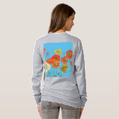 Roter Orange Poppy Blumenbeete Watercolor Blume T-Shirt (Schwarz voll)