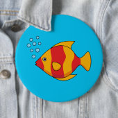Roter Orange Tropischer Fisch Button (Beispiel)