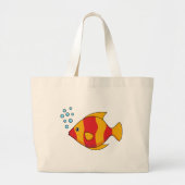 Roter Orange Tropischer Fisch Jumbo Stoffbeutel (Vorne)